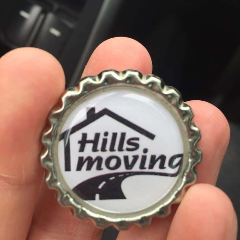 Hills Moving Logo on bottle cap